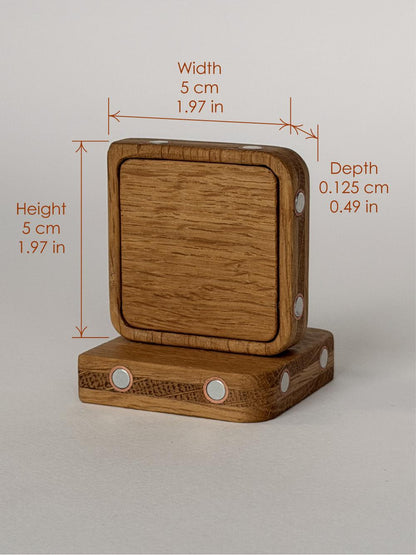 Story Starter Solid Oak Magnetic Frame with Tabletop Stand, Single Memory Module, Desk Display, Gift for Home