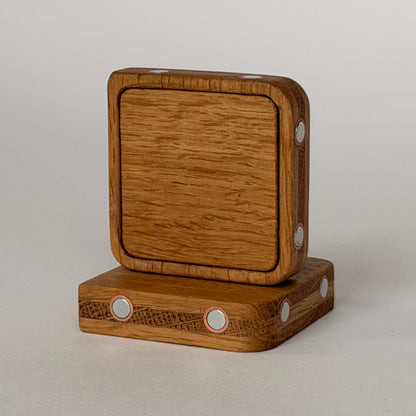 Story Starter Solid Oak Magnetic Frame with Tabletop Stand, Single Memory Module, Desk Display, Gift for Home